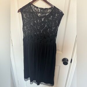 ASOS Maternity Black Lace Midi Dress
